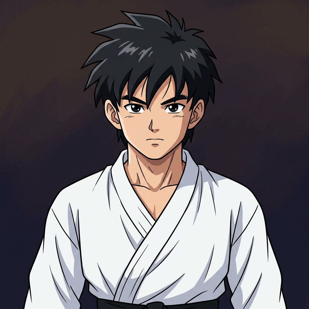 white belt avatar, thinking